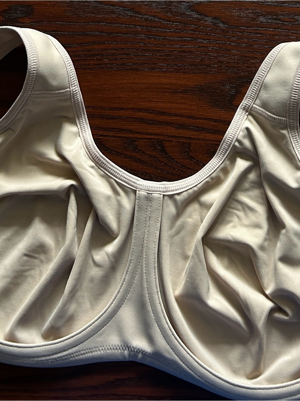 Everyday Wireless Sport Bra — Cream Comfort Support